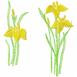 Flowers And Tree Embroidery Design 1